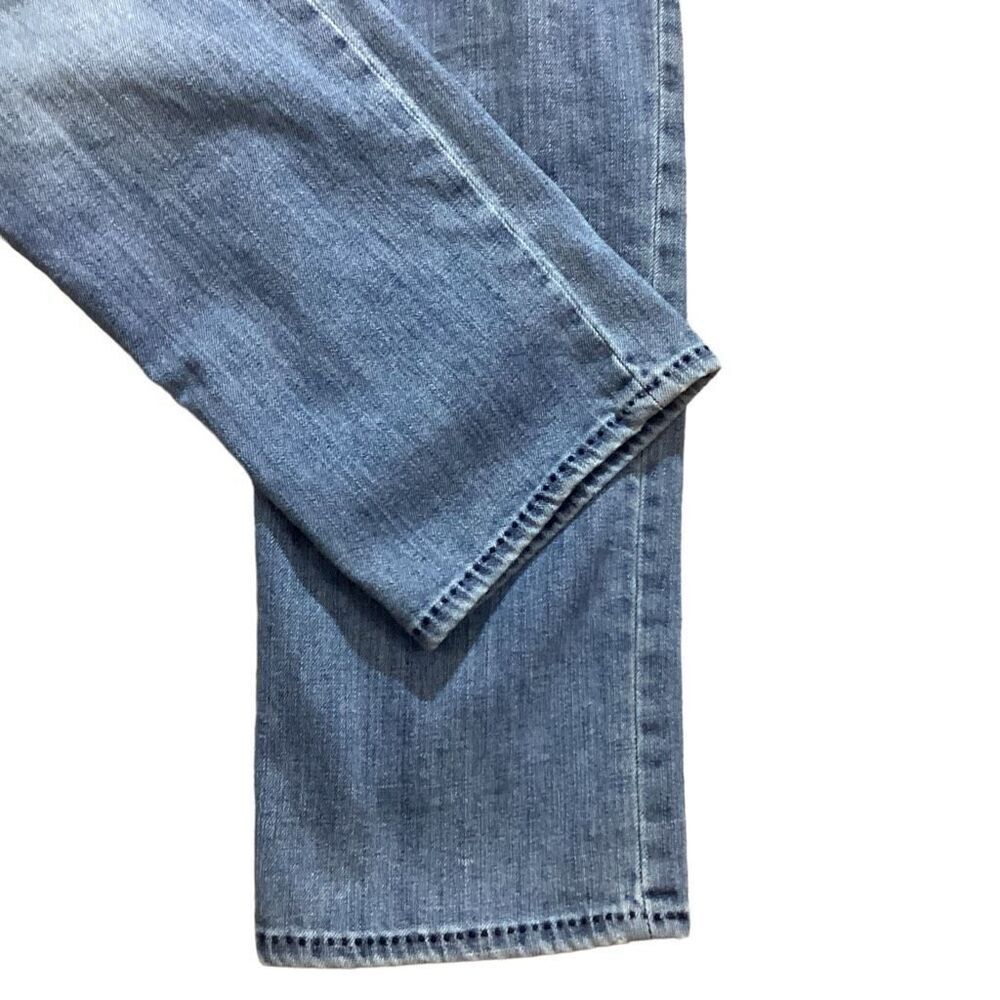 Eddie Bauer Distressed Light Blue Patchwork Embro… - image 4